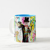 新年のパーティー ツートーンマグカップ (正面左)