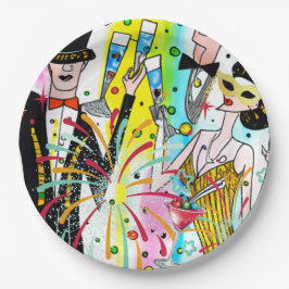 新年のパーティー ペーパープレート