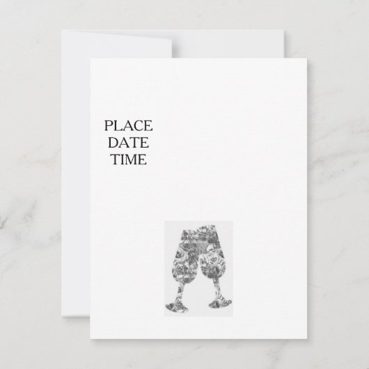 新年のパーティー 招待状 (裏面)