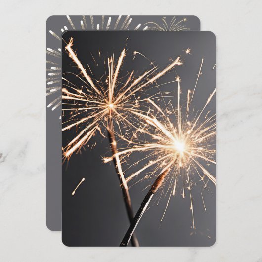 新年のパーティー 招待状 (正面/裏面)