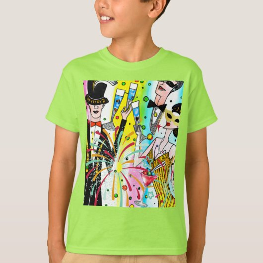 新年のパーティー Tシャツ (正面)