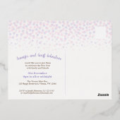 新年のピンクのシャンパングラスに応援を言う 箔シーズンポストカード (裏面)