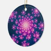 新年のフラクタルを祝う セラミックオーナメント (左)