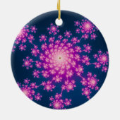 新年のフラクタルを祝う セラミックオーナメント (裏面)