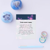 新年のフラクタルを祝う チラシ (シングル)