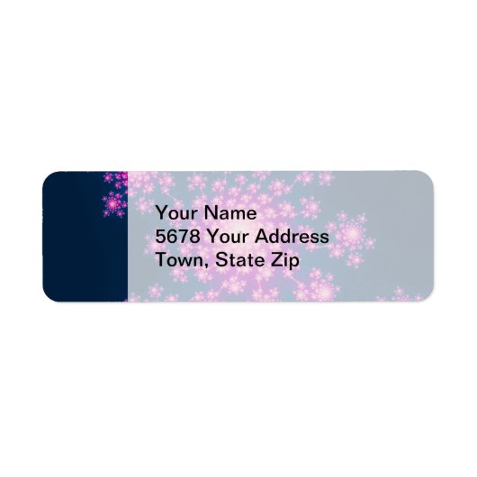 新年のフラクタルを祝う ラベル (正面)