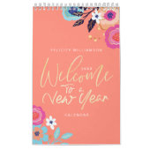 新年のフローラ感動的引用文 カレンダー (カバー)