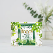 新年のフローラ緑はがき ポストカード (スタンド正面)