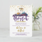 新年のブランチと泡立ち 招待状 (スタンド正面)