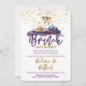 新年のブランチと泡立ち 招待状 (正面)