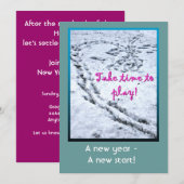 新年のブランチ 招待状 (正面/裏面)