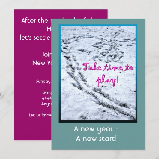 新年のブランチ 招待状 (正面/裏面)