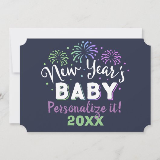 新年のベビー 案内状 (正面)