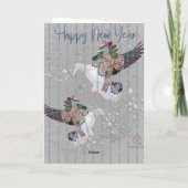 新年のボガンハウィーズプリント カード (裏面)