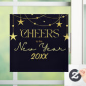 新年のメッセージの星への応援 ウィンドウサイン (ホーム)