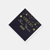 新年のメッセージの星への応援 スタンダードカクテルナプキン (角)