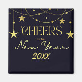 新年のメッセージの星への応援 マグネット (正面)