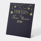 新年のメッセージの星への応援 台座サイン (正面)