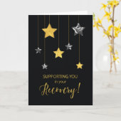 新年のリカバリ支援金ゴールドとシルバールッキング カード (黄色い花)