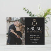 新年のリンギング写真で日付を保存I 招待状 (スタンド正面)