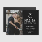 新年のリンギング日付を保存するフォトマグネット (正面/裏面)