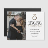 新年のリンギング日付を保存するフォトマグネット (正面/裏面)