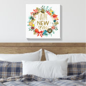 新年のリース キャンバスプリント (インサイチュ (寝室))