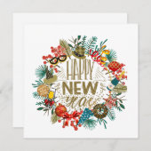 新年のリース シーズンカード (正面/裏面)