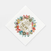 新年のリース スタンダードランチョンナプキン (角)