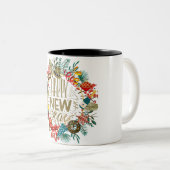 新年のリース ツートーンマグカップ (正面右)