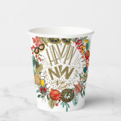 新年のリース 紙コップ (右)