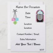 新年のレトロロックイン' - SRF 招待状 (裏面)