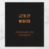 新年のワインの楽しさと成功を祈る ワインラベル (シングルラベル)