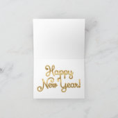 新年のヴィンテージ自然グリーティングカード シーズンカード (内部)