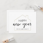 新年の不動産のご挨拶 カード (正面/裏面インサイチュ)