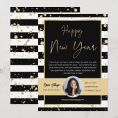 新年の不動産写真感謝カード 招待状 (正面/裏面)