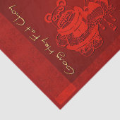 新年の中国の子どもたちドラゴンダンスティッシュP 薄葉紙 (詳細)