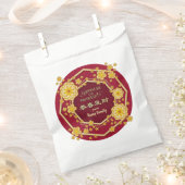 新年の中国の黄金の花：コン平脂肪チョイ フェイバーバッグ (クリップ留めされた状態)