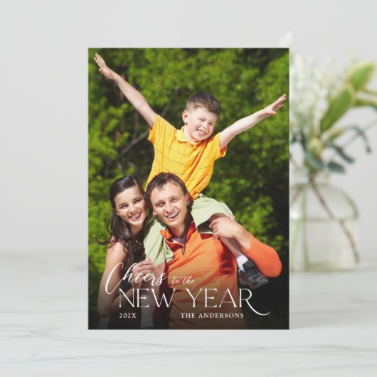 新年の乾杯メッセージ写真 シーズンカード (スタンド正面)