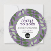 新年の乾杯 - 紫と緑 シーズンカード (正面)