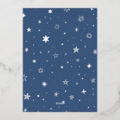 新年の乾杯 | 縦写真 箔シーズンカード (裏面)