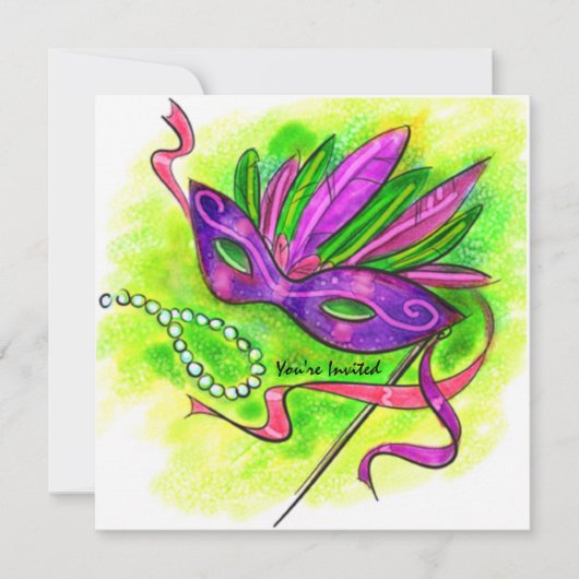 新年の仮装パーティー 招待状 (正面)