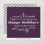 新年の休日の多くのグリーティングナス シーズンカード (正面/裏面)