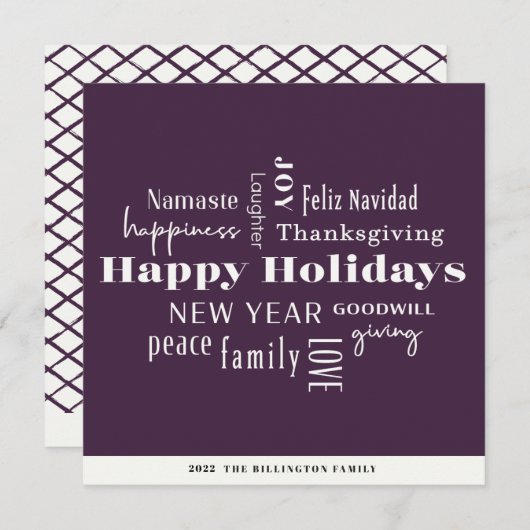 新年の休日の多くのグリーティングナス シーズンカード (正面/裏面)