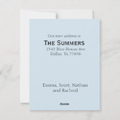 新年の休日の引越し発表新居 シーズンカード (裏面)