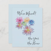 新年の休日の引越し発表新居 シーズンカード (正面/裏面)