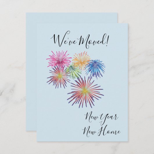 新年の休日の引越し発表新居 シーズンカード (正面/裏面)