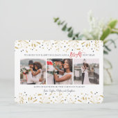 新年の休日|の花火| 3つの写真カード シーズンカード (スタンド正面)