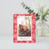 新年の休日|の雪片|の写真カード シーズンカード (スタンド正面)