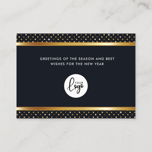 新年の会社のビジネスロゴ 名刺 (裏面)